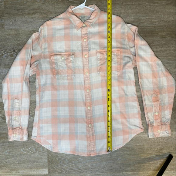 J  Crew Pink Flannel Button Down - Size L - Picture 6 of 6